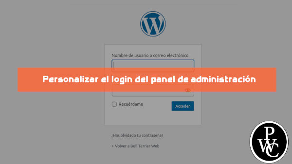 Personalizar el login del panel de administración